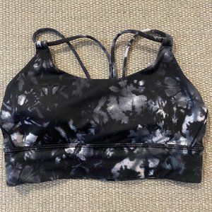 Lululemon Tie Dye Sports Bra in Black/White Size 4